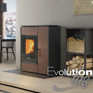 STUFE E KOMBINUESHME ME DRU DHE PELET “MARGARET” – 3 – 10 kW – 287 m3